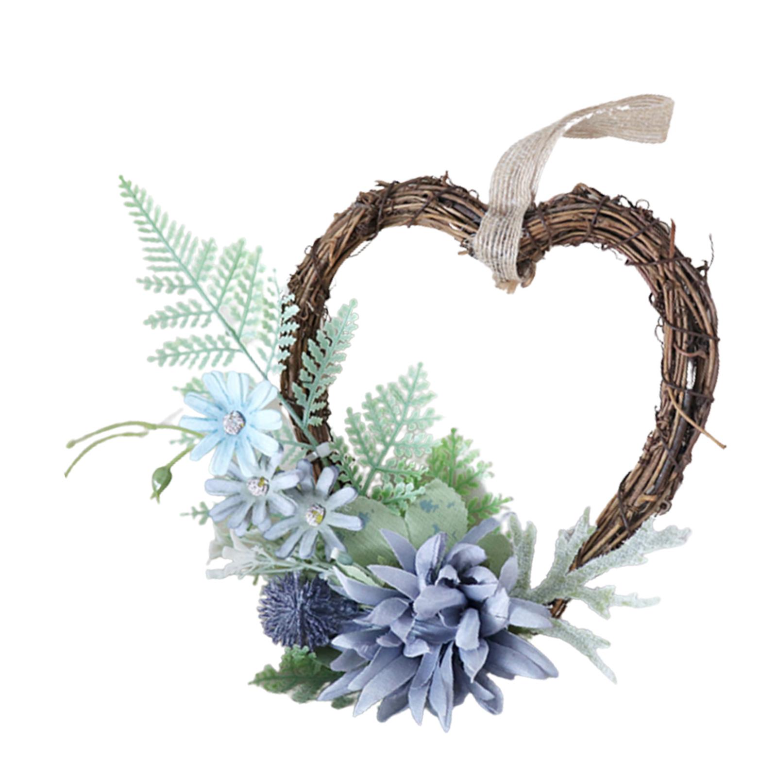 

Flower Wreath Front Door Garland for Valentine S Day Christmas Outdoor Decor синій