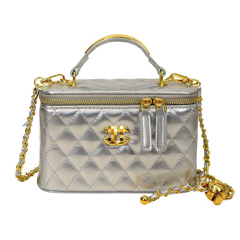 Women's Fashion Diamond Lattice Embroidery Shoulder Crossbody Handbag