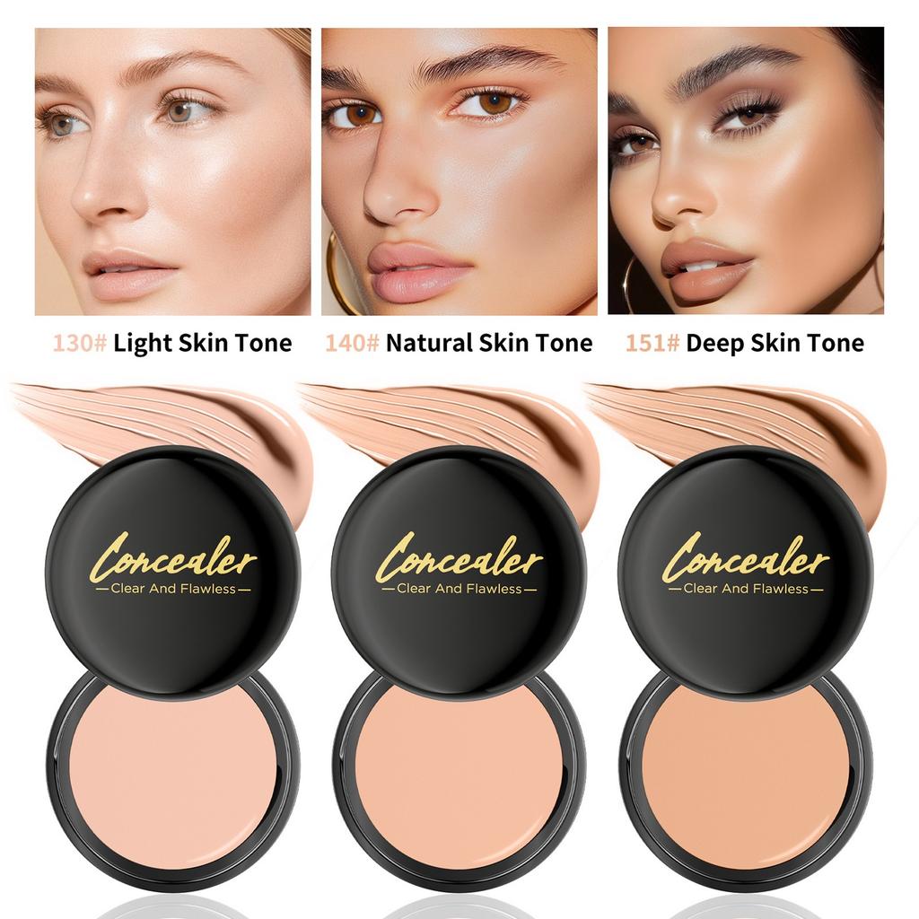 Skin Softening Foundation Make-up Concealer, Acne Concealer, Black Eye Circles, Long-lasting Non Sticking Powder, Concealer, Foundation Make-up