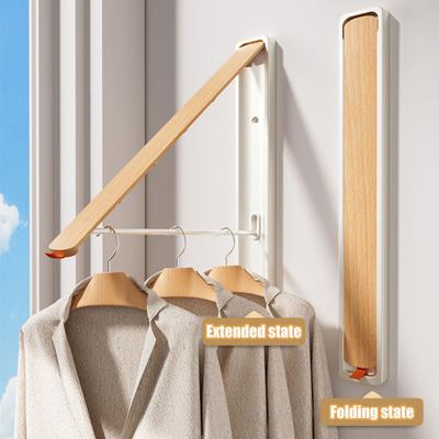 Retractable Clothes Drying Rack Foldable Wall Mounted Clothes Hanger Small Collapsible Garment Rack for Laundry Dryer Room Closet Balcony