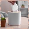 2025 Trend 4X Wooden Cover Round Roll Paper Tissue Tube Household Removable Mini Wooden Tissue Box