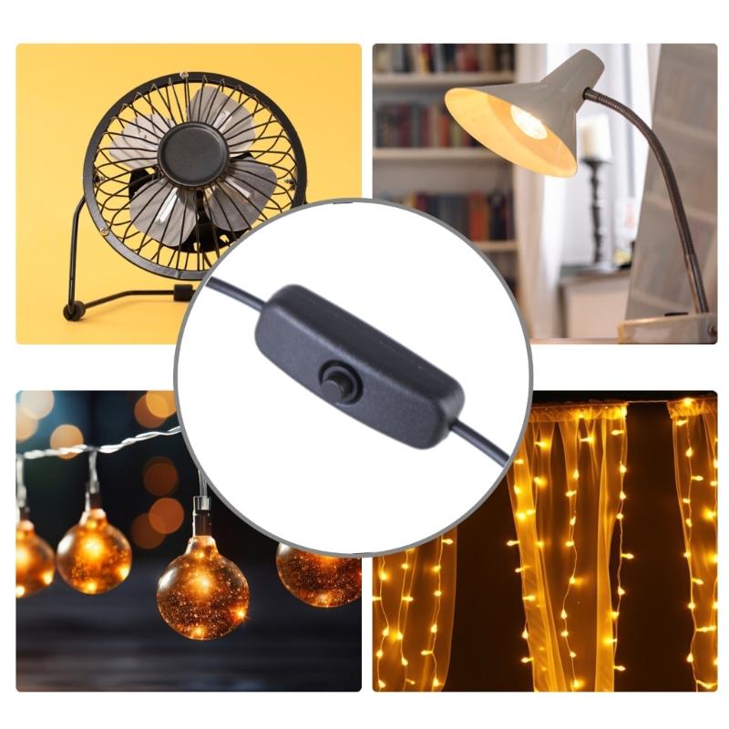 USB Type C Female to USB Male Charging Cable with Switching Button Support 5V3A Charging for 5V Devices 112cm