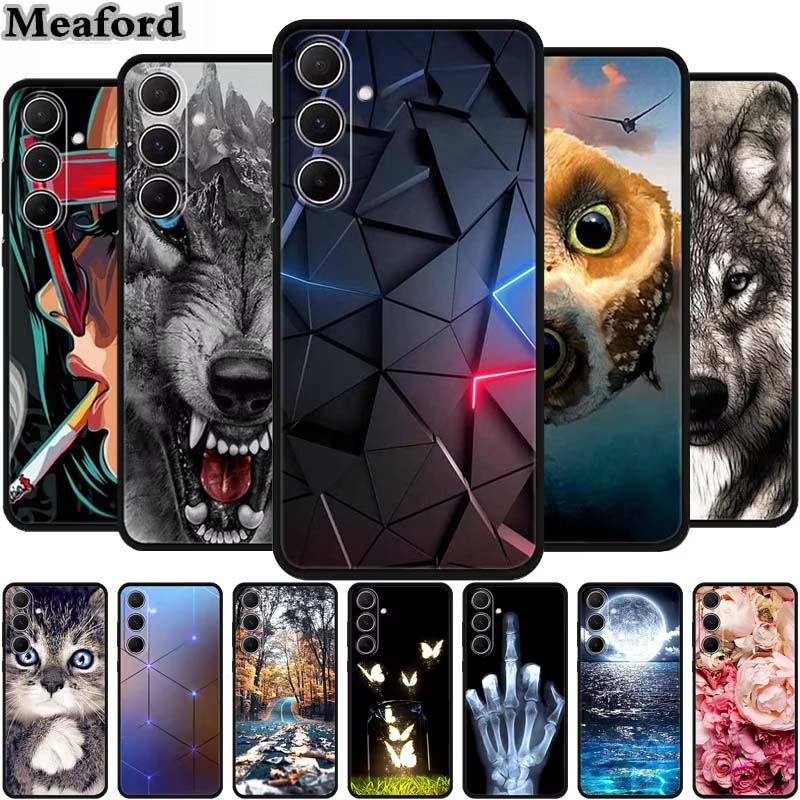 Für Samsung Galaxy A54 A34 A24 Tiere Weiche Silikon TPU Hülle Handyhüllen Für Samsung A34 5G A24 4G Wolf Schutz Hülle Cool funda