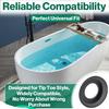 12-Pack Tub Stopper Gasket Universal Fit for Tip Toe - High Elastic Rubber Seal, Prevents Leaks, Easy tall for Bath Drain Assemblies