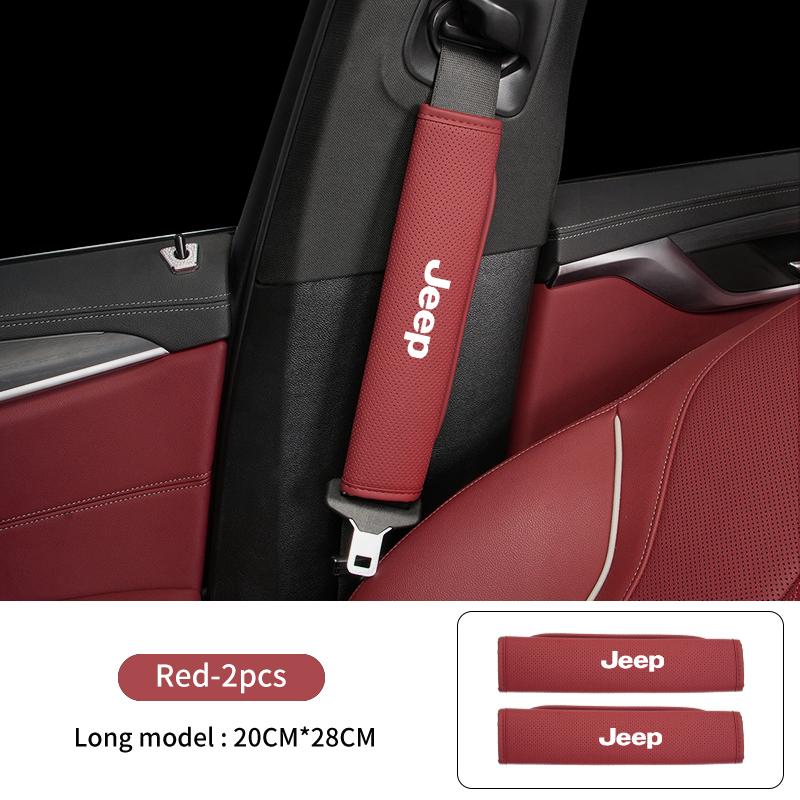 Breathable Car Seat Belt Padding Pad Interior Accessories For Jeep Wrangler Renegade Compass Grand Cherokee JK Patriot Liberty