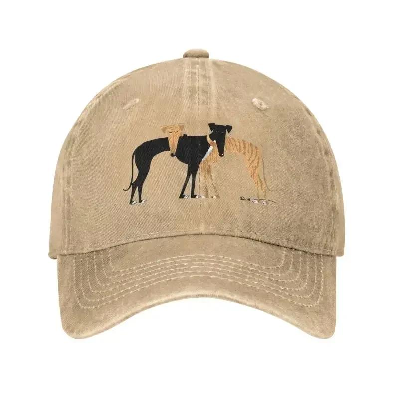 Custom Cotton Greyhound Dog Baseball Cap Women Men Breathable Head Rest Brindle Hound Dad Hat Streetwear