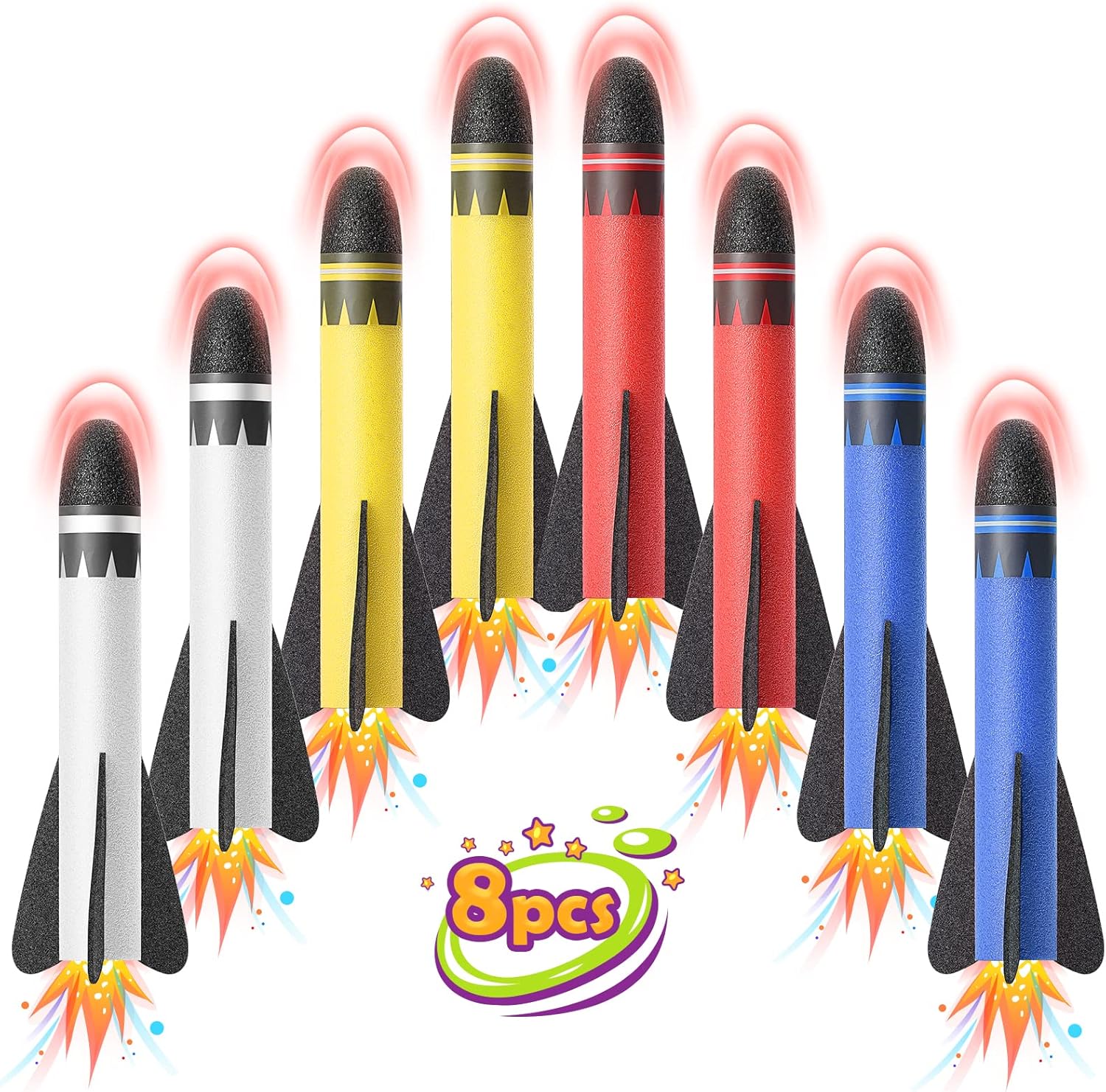 

Игрушка-ракета для детей, игрушка Anginne для мальчиков 3-10 лет, пасхальные подарки, детские игры на открытом воздухе для детей, игрушка для мальчика 3-9 лет, подарок для девочек 3-11 лет 8 pieces