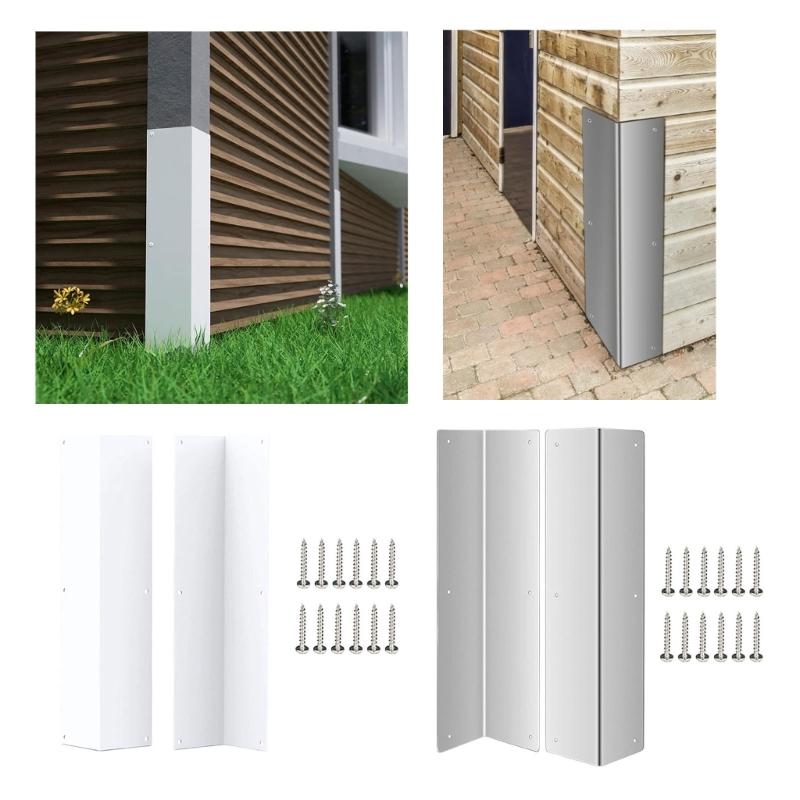 2Pcs Siding Corner Guards Protector with 89° Angles Rustproof Metal Corner Guard for Outdoor Wall Vinyls Siding Guards