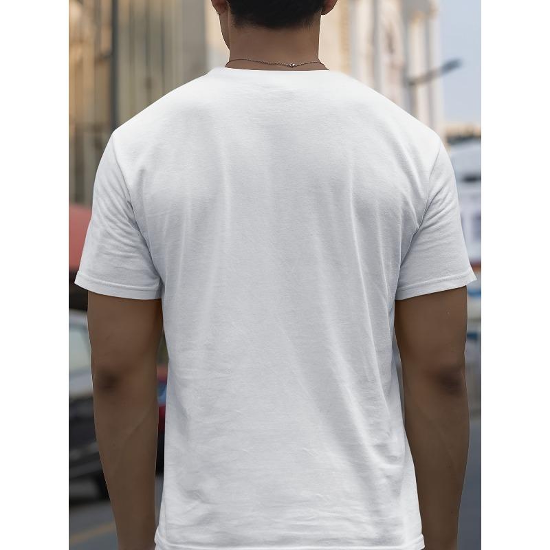 Belgian Malinois Print Men'S Casual Short Sleeve T-Shirt, Slight Stretch, Regular Fit, for Outdoor Activities, Comfortable And Breathable, Summer