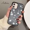 Snowflakes Phone Case for iPhone 11 12 13 14 Pro Max Mini X XR XS SE 2020 5 6S 7 8 Plus Samsung Galaxy S21 S22 Cover Shell