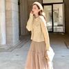 Knitted Cardigan French Vintage Gold Buttons Sweater Women Autumn Winter Luxury Short Straight Coat Knitwear Green Red
