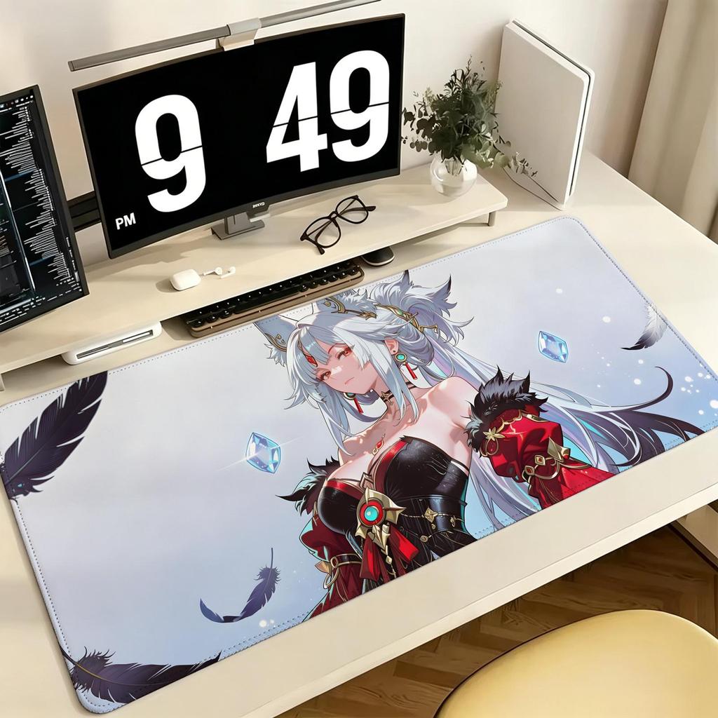 Wuthering Waves Hsin Pro ESports XXL Gaming-Mauspad Extra Groß Rutschfest Genähte Kante Tastatur Laptop Schreibtischmatte Für PC-Gamer