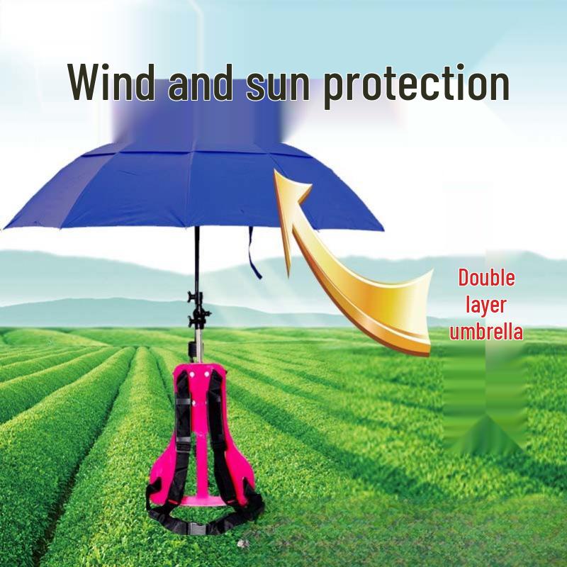Dual-Shoulder Hands-Free Folding Sunshade Umbrella