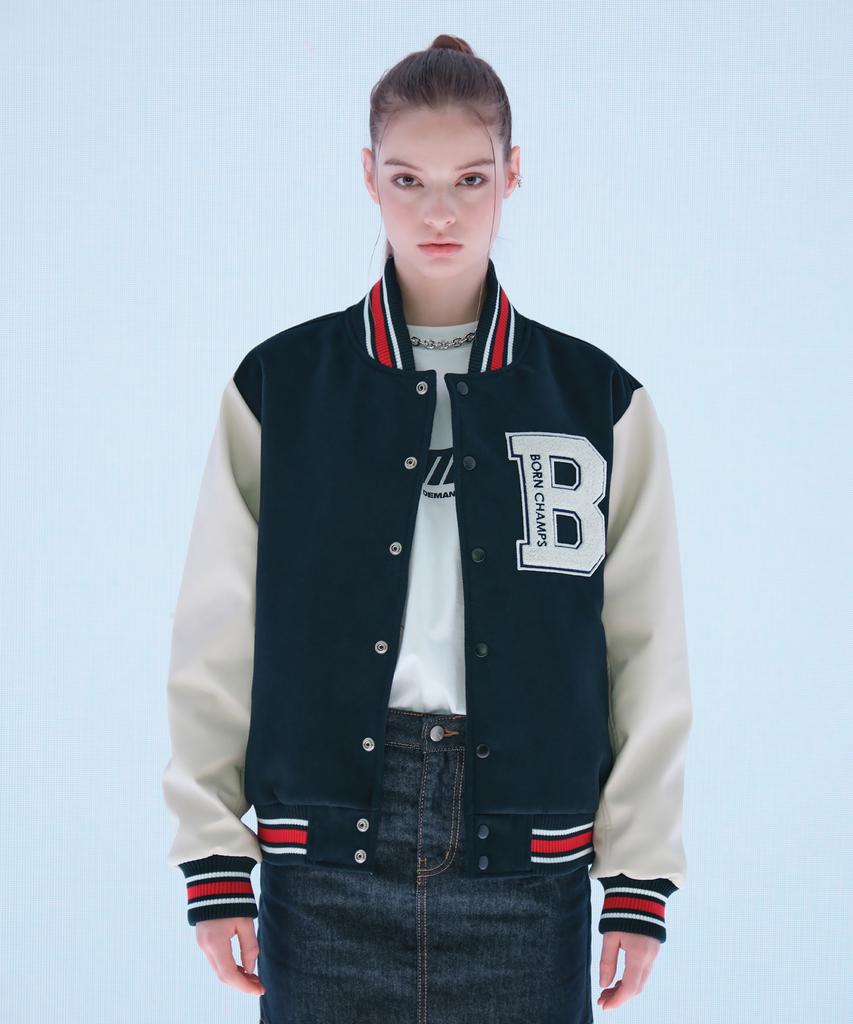Born Champs [3 Colors] Chmps Globe Logo Varsity Jacket B22Ft13