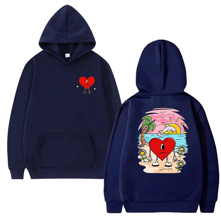 Rapper Bad Bunny Un Verano Sin Ti Double Sided Graphics Hoodies Men Women Harajuku Fashion Sweatshirt Unisex Fleece Pullovers