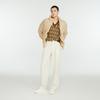 New MLB Down Jacket Unisex Linen Beige Yellow 3ADJB0336-43BGM