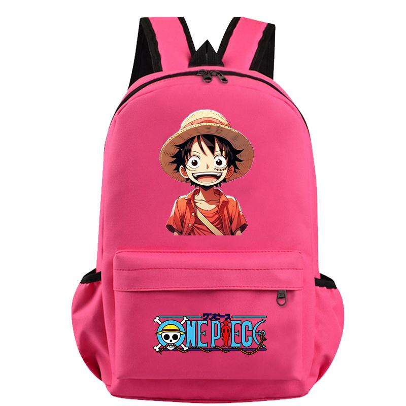 Anime One Piece Bag Large Capacity Sweet Soft Backpack for Boy Girl Children Teenager Back To School Bag Leisure Travel Bag College Canvas Bagpack