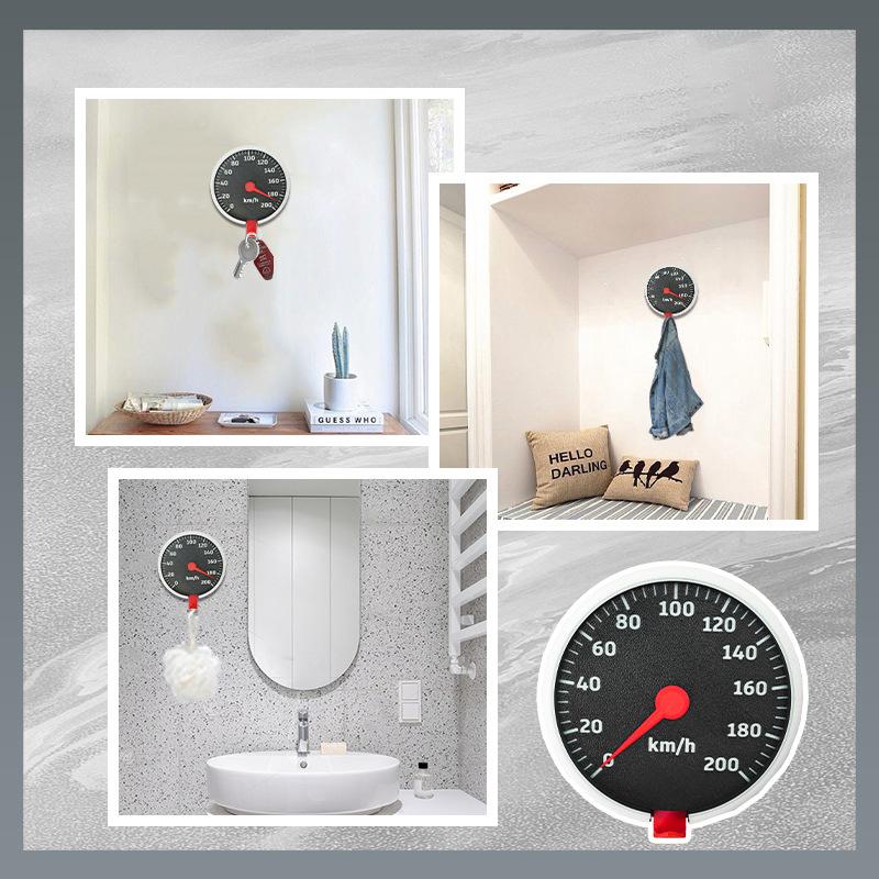 Speedometer Wall Mounted Key Holder 3D Printed Tachometer Key Hanger Pointer Rotatable Key Organizer For Entryway, Hallway