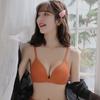 Underwear Female Small Chest Gathered Bra Thin No Steel Ring Bra Seamless Student High School Girl Bra Light and Breathable