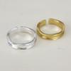 BF CLUB 925 Sterling Rings for Women Simple Geometric Handmade Irregular Retro Gold Narrow Ring Allergy For Birthday Gift