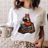 3D Book Printed Short Sleeve T-shirt 3D Book Print Round Neck Short Sleeve T-shirt
