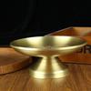 Brass Lotus Fruit Plate, Home Office Desktop Creative Pure Copper Small Copper Ware, Offering Plate Goods