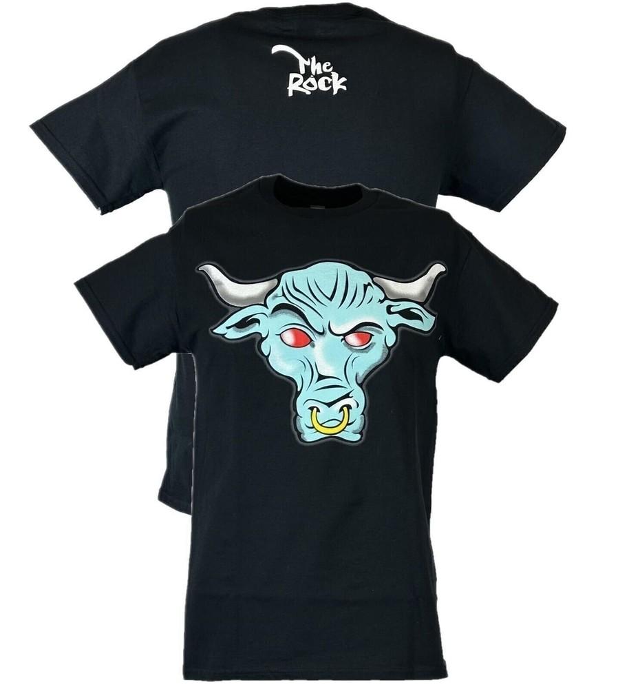 

The Rock Blue Brahma Bull Logo Mens Black T-shirt S