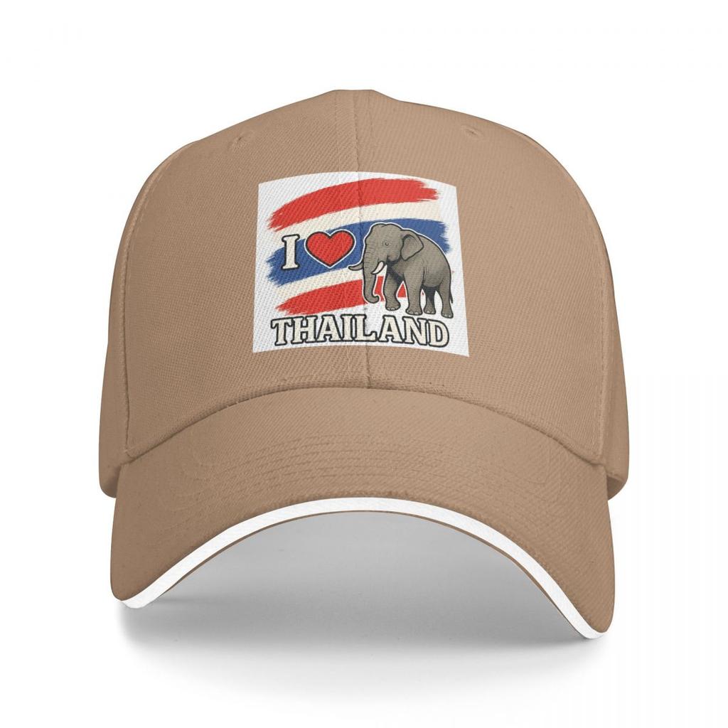 I Love Thailand With Elefant Baseball Caps Snapback Baseball Hats Breathable Casual Casquette Outdoor for Men And Women