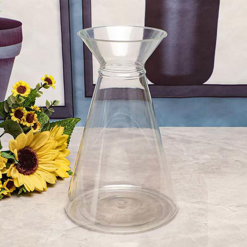 Clear Transparent Plastic Vase Flowers Vase Container Anti Drop Imitation Crystal Vase Creative Home Decoration Practical Modern