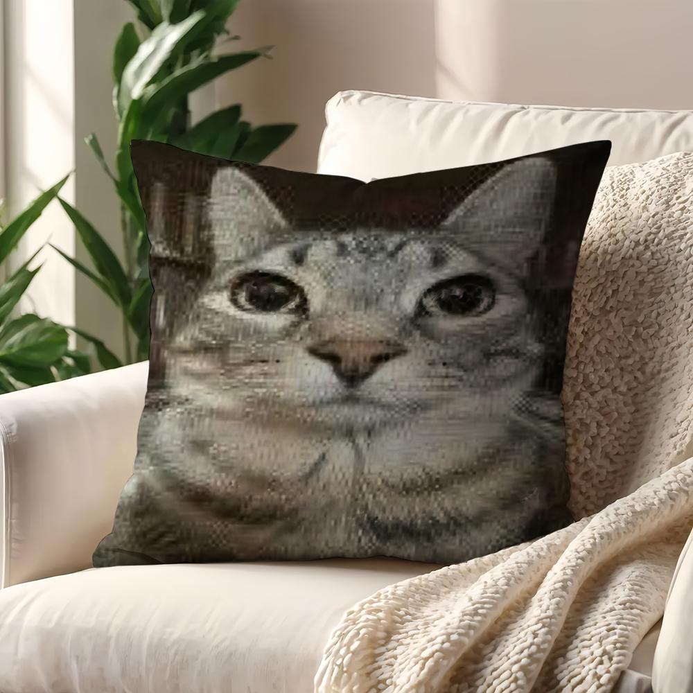 Funny Cat Memes cushion cover For Pillow Printing Sofa Decoration Home Car Room Coffee Shop Office Nordic Simplicity
