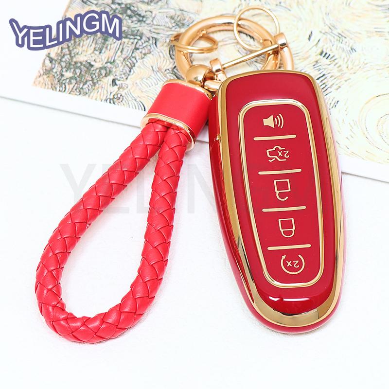 Smart Key Remote Car Key Case Cover 5 Buttons Tpu Fob For Ford Explorer Edge Escape Flex Taurus 2011 2012 2013 2014