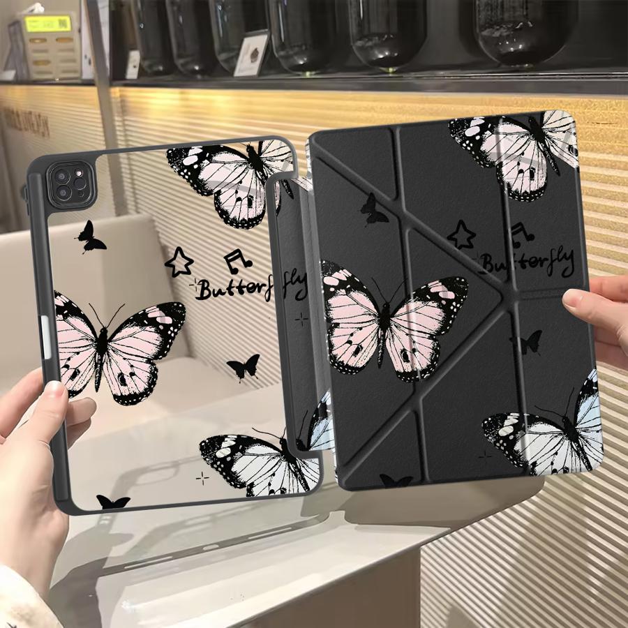 Cartoon Butterfly Tablet Case For iPad Pro 11th 10th 9th 8th 7th 12.9inch Pro 2025 Air 4 5 M3 M2 1 2 M4 11inch Mini 6 7 Holder