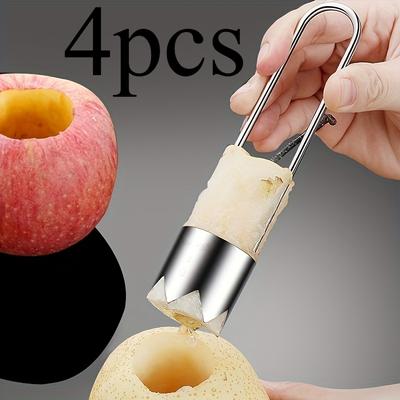 Stainless Steel Fruit Corer, Red Bell Pepper Corer, Vegetable and Fruit Seed Cutter, Convenient Kitchen Tool for Quick Removal