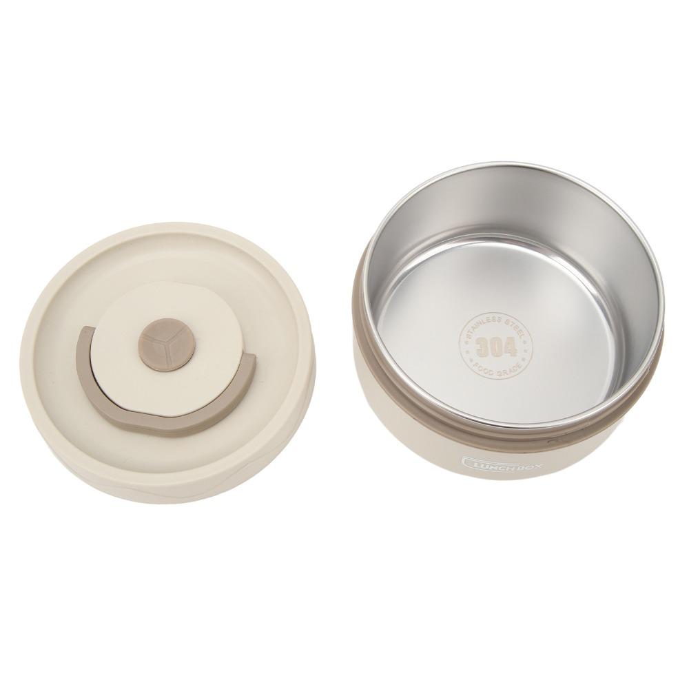 Round Shape Thermal Cooking Pot 420ml/550ml Thermal Lunch Box  Outdoor Dining