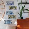Vintage Griekenland Kenteken LandmarkBlikbord Stad Staat Metalen Plaque Garage Keuken Huis Bar Pub Club Hotel Cafe Wanddecoratie
