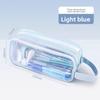 Student Double Layer Mesh Transparent Pencil Case With Large Capacity For School Use
