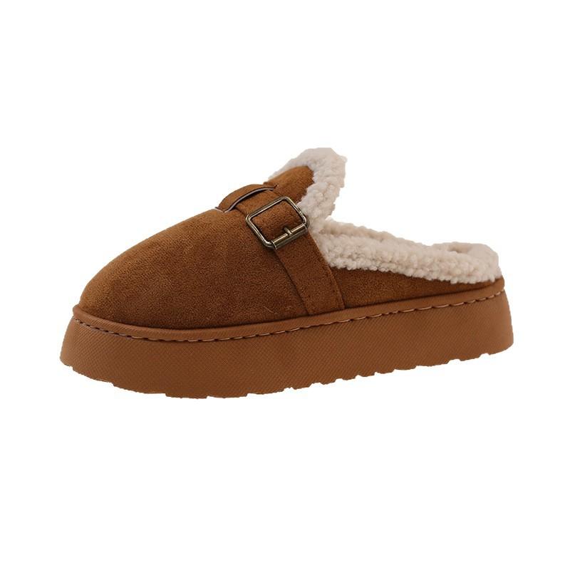 Pantoufles en coton pour femmes 2025 polaire semelle épaisse antidérapante intérieur pantoufles rehaussantes pantoufles de couple pour hommes et femmes pantoufles en coton