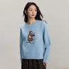 INMAN Women's Cartoon Bear Knit Pullover Sweater