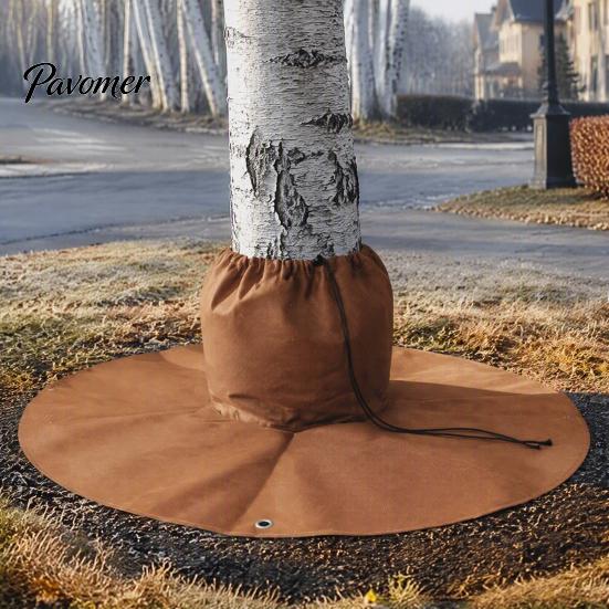 Landscape Tree Insulation Wrap Palm Protector, Winter Frost Cover with Drawstring And Ground Stakes, Protection for Courtyard Trees Outdoor