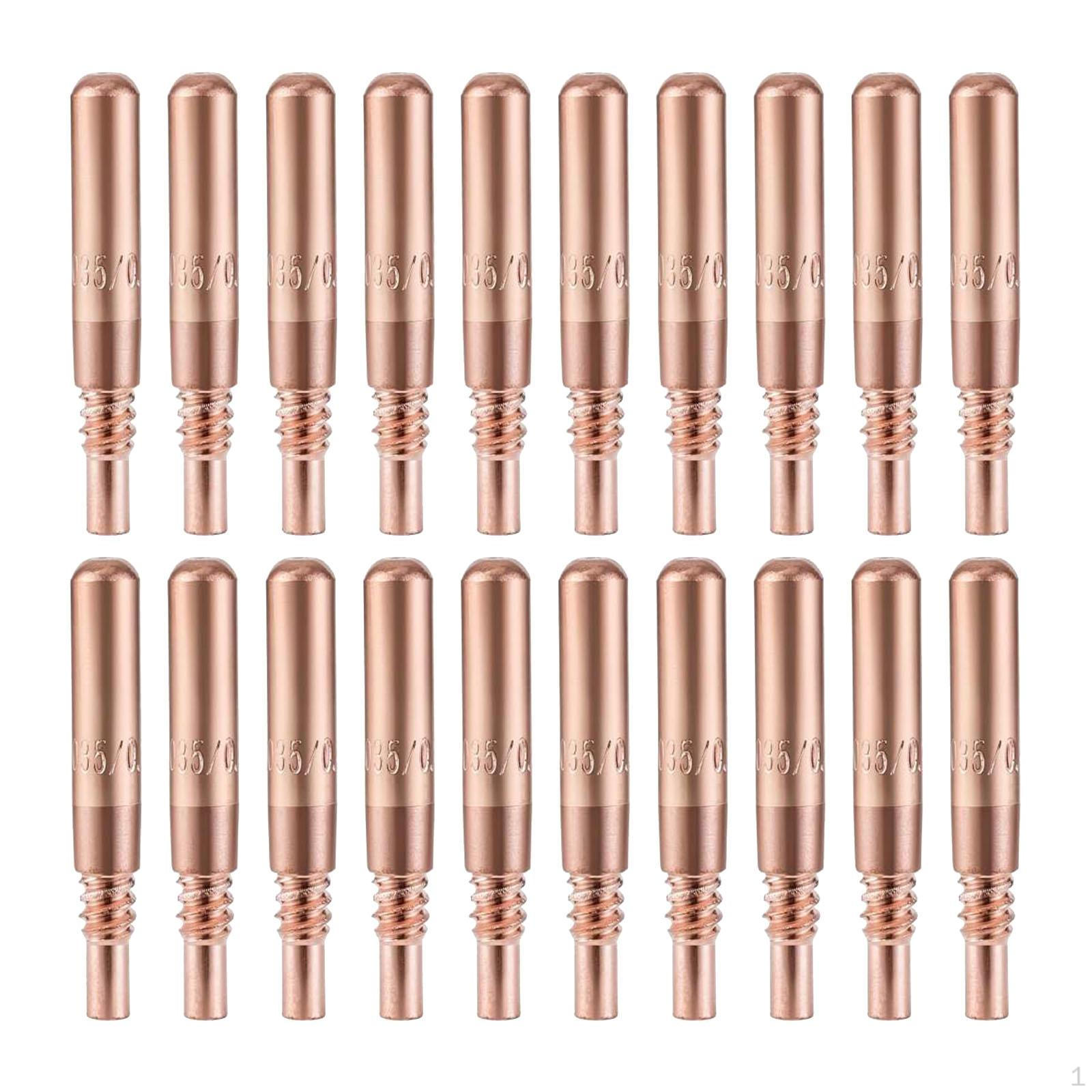 

20 Pieces Welding Tips Accessories Equipment Copper Easy Installation Replacement 0.035 for Series
