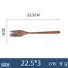 Camphorwood Three-Piece Cutlery Set: Chopsticks, Fork, and Spoon, Solid Wood, Portable and Individual Use.