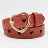 New Love Hollow Women's Versatile Belt Imitation Leather PU Small Fresh Decorative Pin Buckle Belt