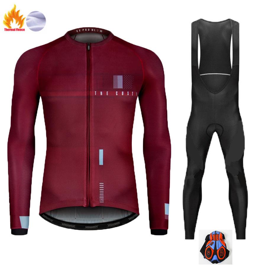 Cycling Clothing Autumn and Winter Long-sleeved Velvet Warm Road Men's Team Tour De France Cycling Clothing 2026 Winter Cycling Clothing Set