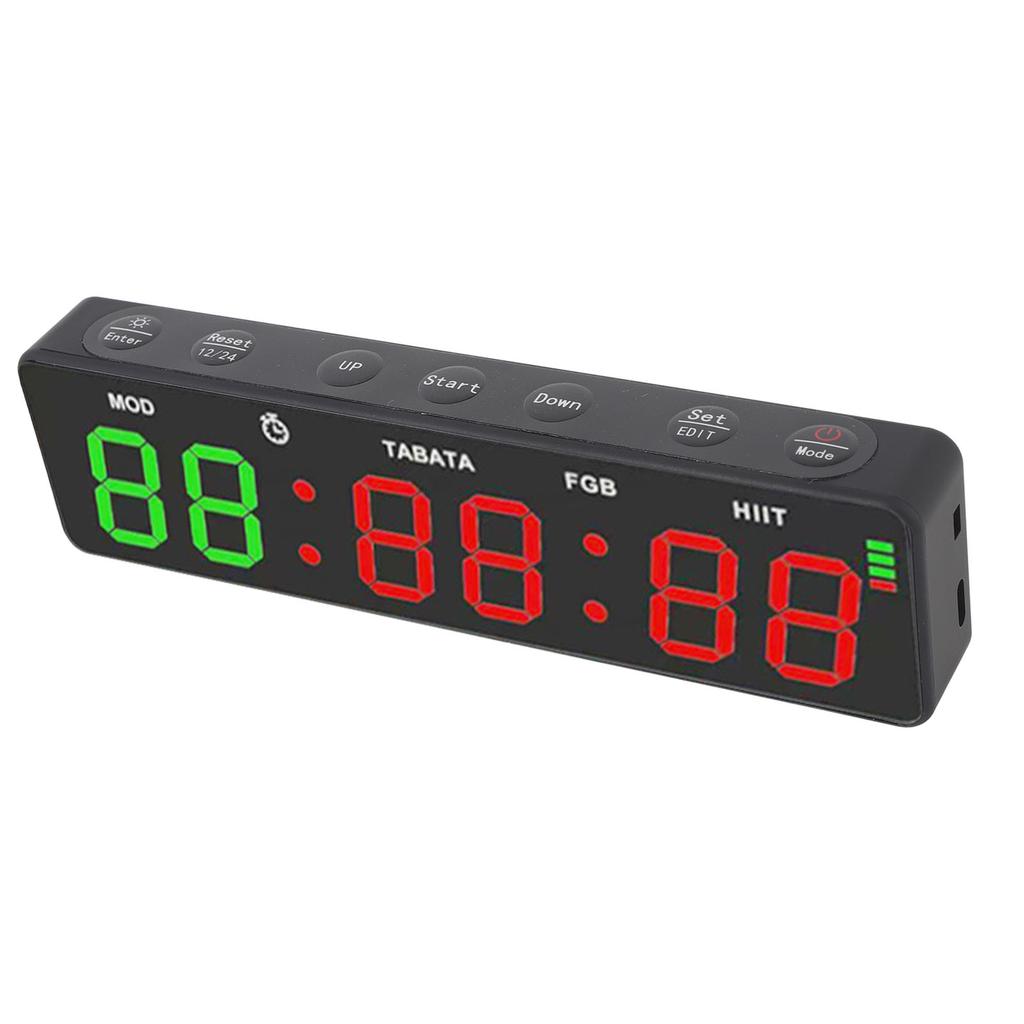 Portable Gym Timer Clock Magnetic Rechargeable Workout Interval Fitness Digital Timer with Stopwatch for Home Garage