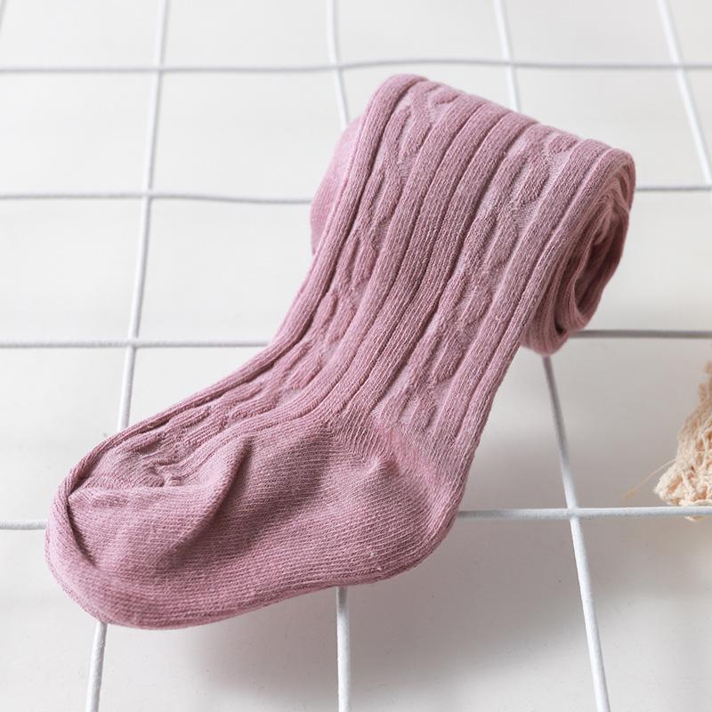 Frühlings- & Herbst-Dünne Baby-Mädchen Zopfmuster-Strumpfhose - Einteilig, Weiß