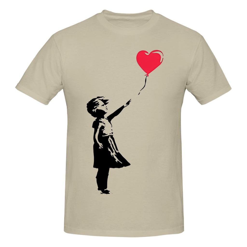 Funny Banksy Girl With Balloon Unisexs Printed TShirt Unisex T shirtShirt Male