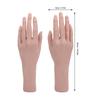 1pair Silicone Female Hand Model Flexible Reusable Bendable Display Hand Model for Nail Art Practice Painting