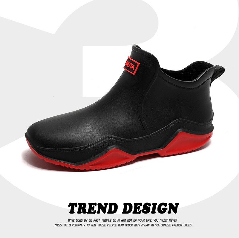Water Shoes Popular Japanese and Korean Short Rain Shoes Men and Women Couples Soft-soled Non-slip Rain Boots Waterproof Glue Shoe Cover Shoes
