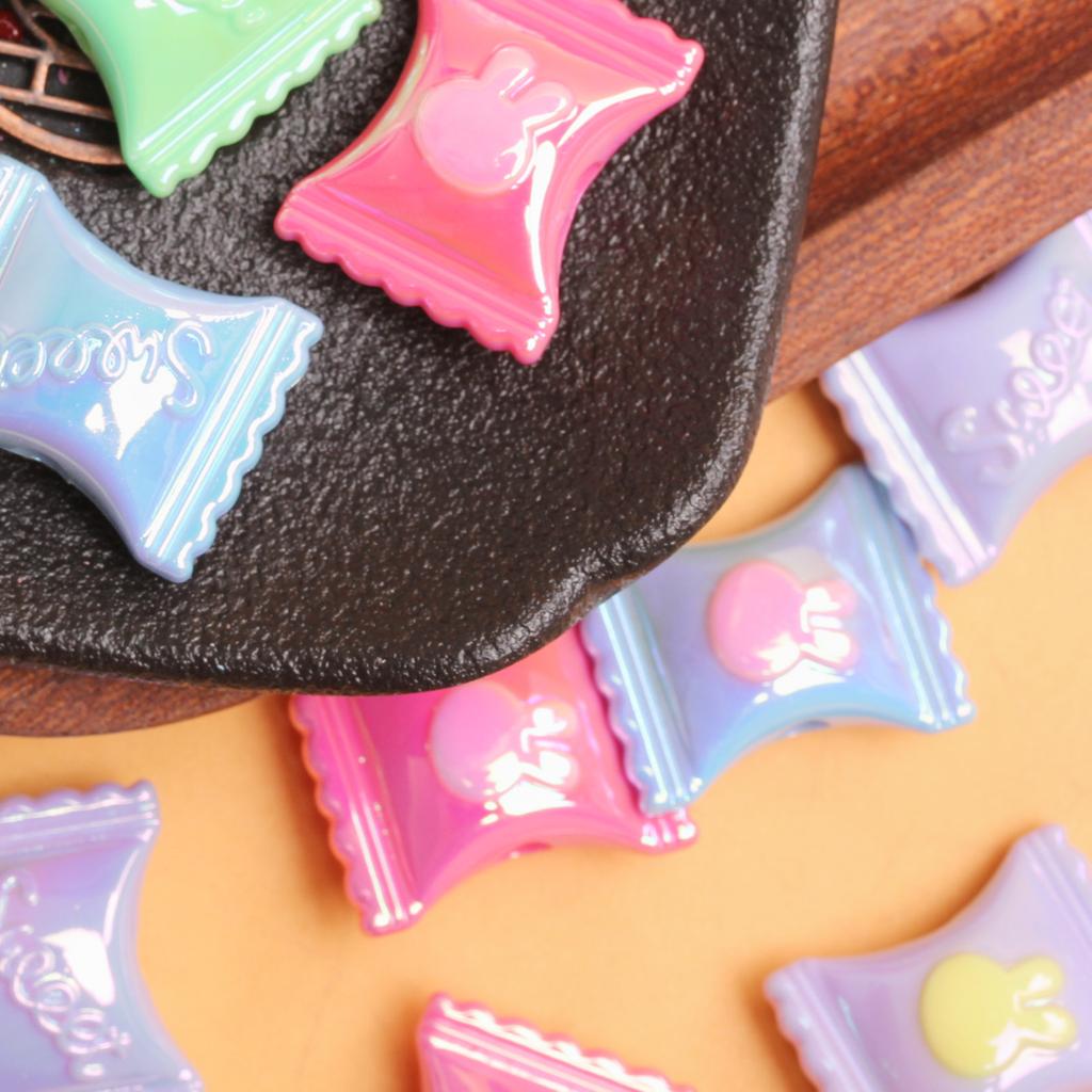 200 Stück zweifarbige plattierte Halskette, Schmuckherstellung, Kaninchen-Süßigkeiten, DIY, handgefertigtes Material, Modellierung, lose Perlen, UV-Armband, Anhänger