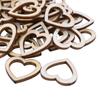 100pcs 15/20/25/30mm Hollow Heart Shape Wood For Scrapbooking Handmade DIY Carfts WoodenEmbellishment Home Decor Ornament